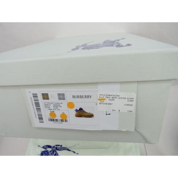 NIB BURBERRY TREK BEIGE NUBUCK LEATHER LACE HIKING BOOTS SHOES EUR 39 US 9 $1200 - Picture 15 of 15